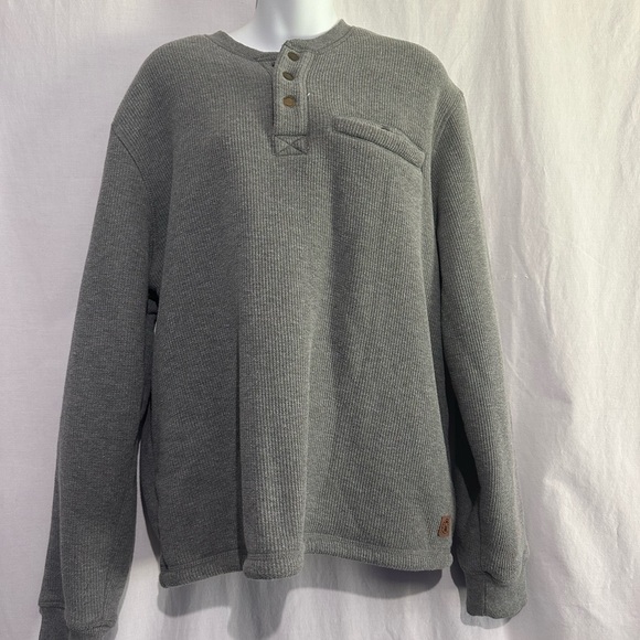Coleman Other - Coleman Gray Waffle-Knit Henley w/ Sherpa Lining – Size L